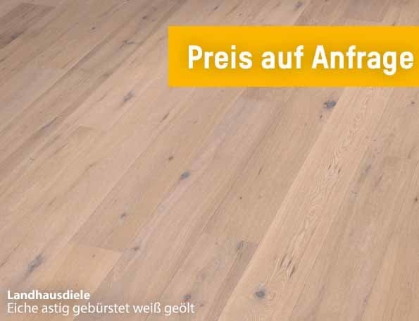 Eiche astig gebürstet weiß geölt